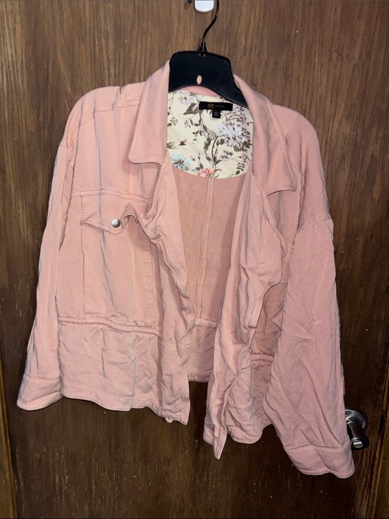 Frye Jackets & Blazers - Frye Soft Pink Jean Jacket with Floral Lining